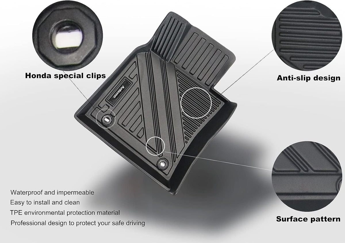 Black Rubber Floor Mats and Cargo Liner for Toyota Camry Y945434