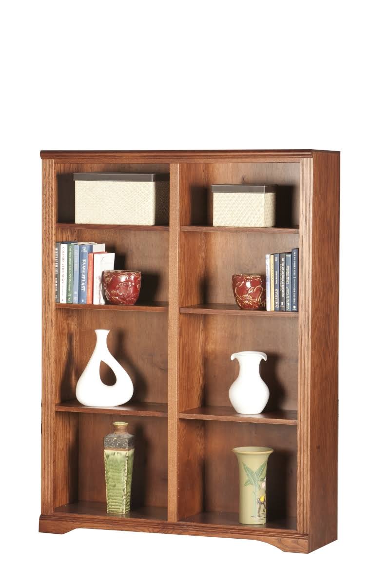Dark Oak Double Wide Bookcase R531150