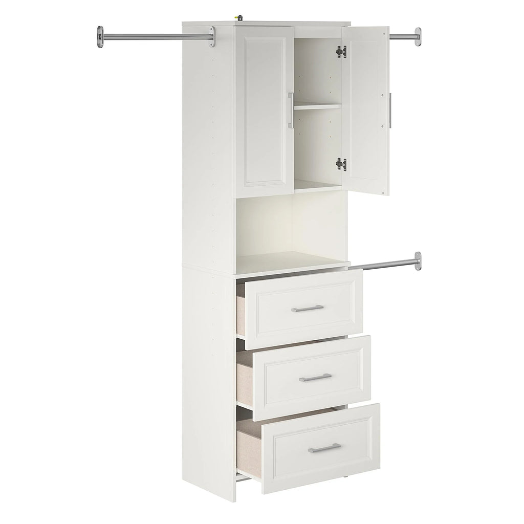 3 Drawer White Closet Storage U924405