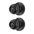 Matte Black Keyed Entry Doorknobs Twin Pack Z364000