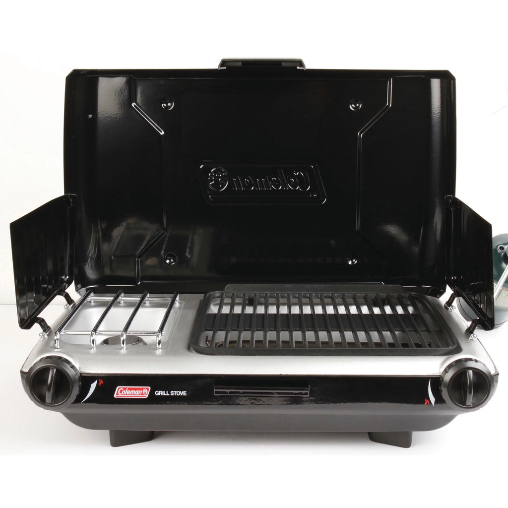 2 Burner Grill Stove Combo Black B1006
