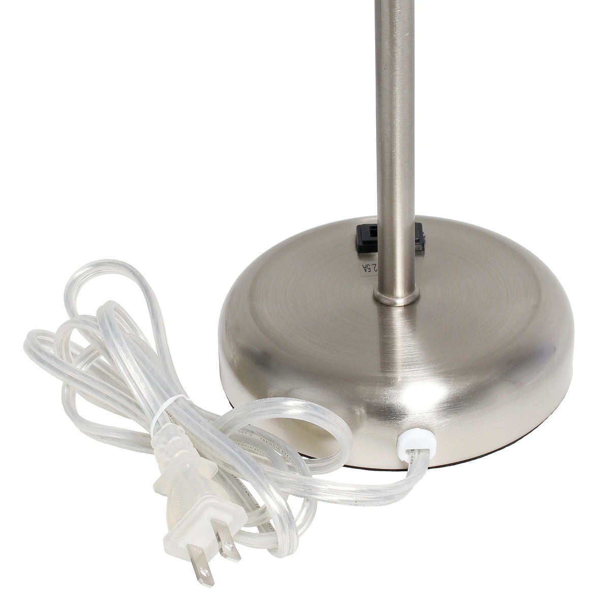 Stick Lamp with Outlet and Fabric Shade Two Pack Set M1548
