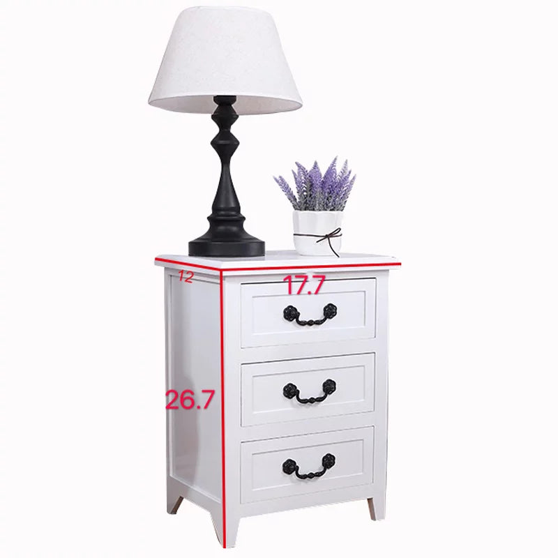 White Wood Nightstand Z925768