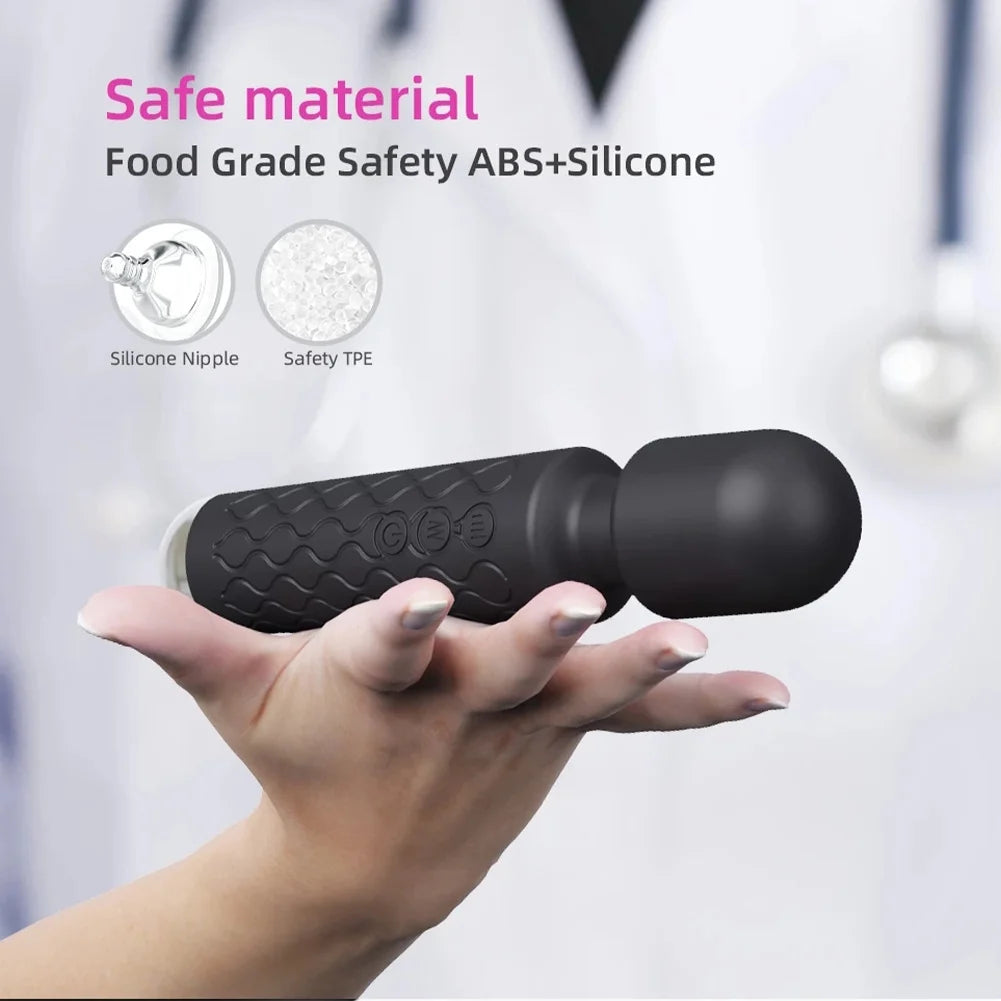 Black Wand Massager Vibrator with 8 Speeds N864