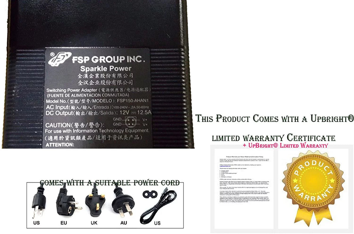 12V AC/DC Adapter 4-Pin DIN Power Supply Cord Charger P5606