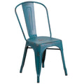 Kelly Blue-Teal Metal Outdoor Dining Chair R325016