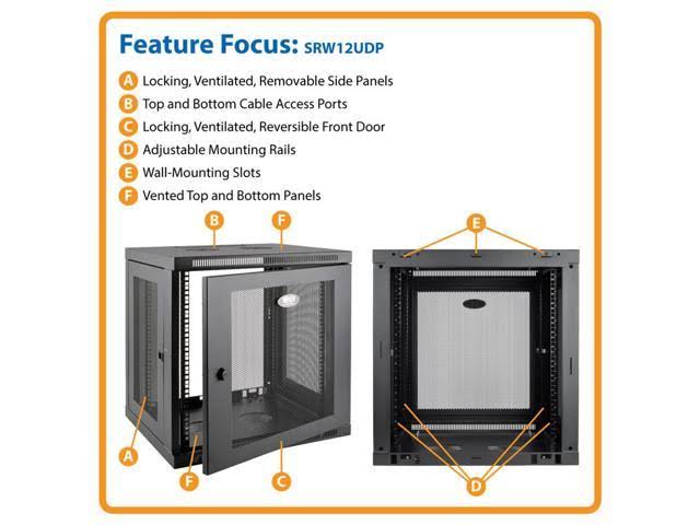12U Wall Mount Rack Enclosure Server Cabinet Y2649