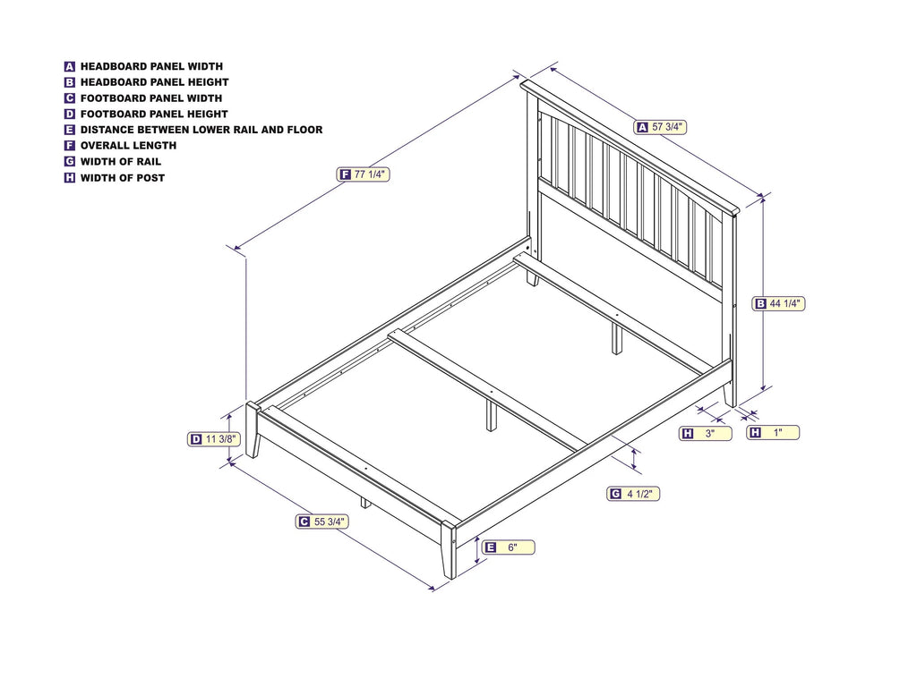 Walnut Bed J639