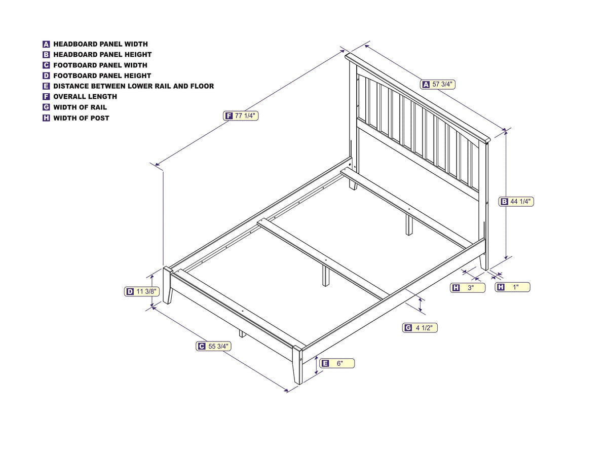 Walnut Bed J639