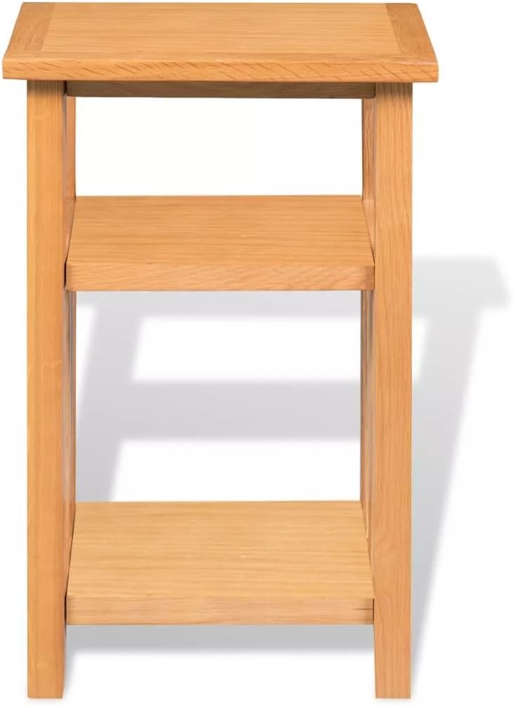Oak Wood End Table with Magazine Shelf W431303
