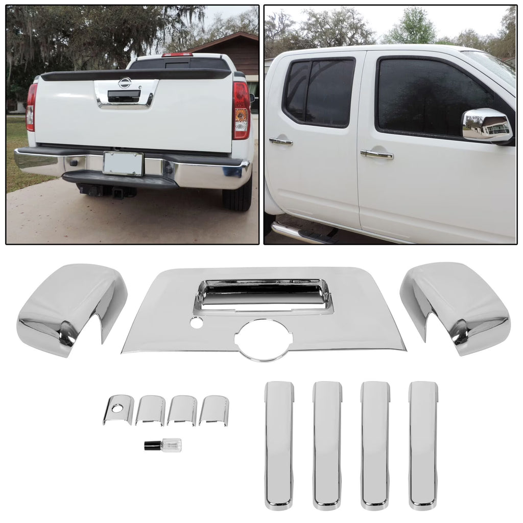 Chrome Mirror Cover Door Handle Tailgate Cover for Nissan Frontier K136309