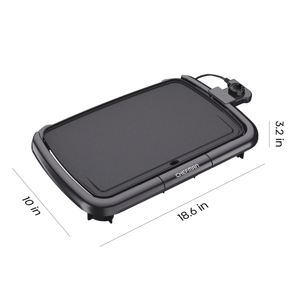 Electric Griddle Non-Stick 10"x16" Black V275442