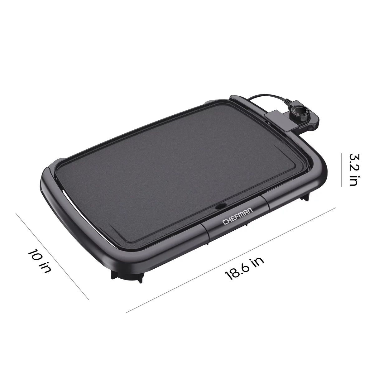 Electric Griddle Non-Stick 10"x16" Black V275442
