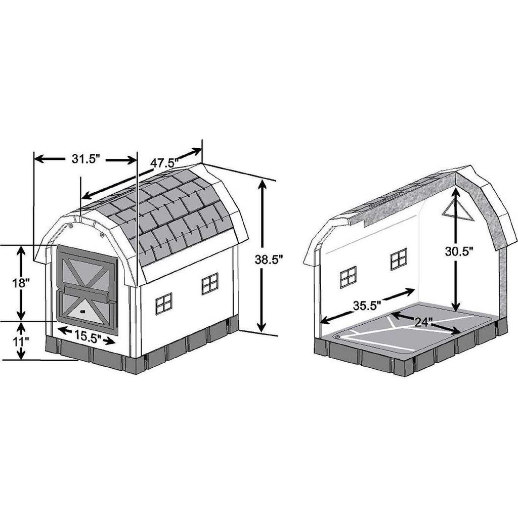Insulated Dog House with Central Heater N80417