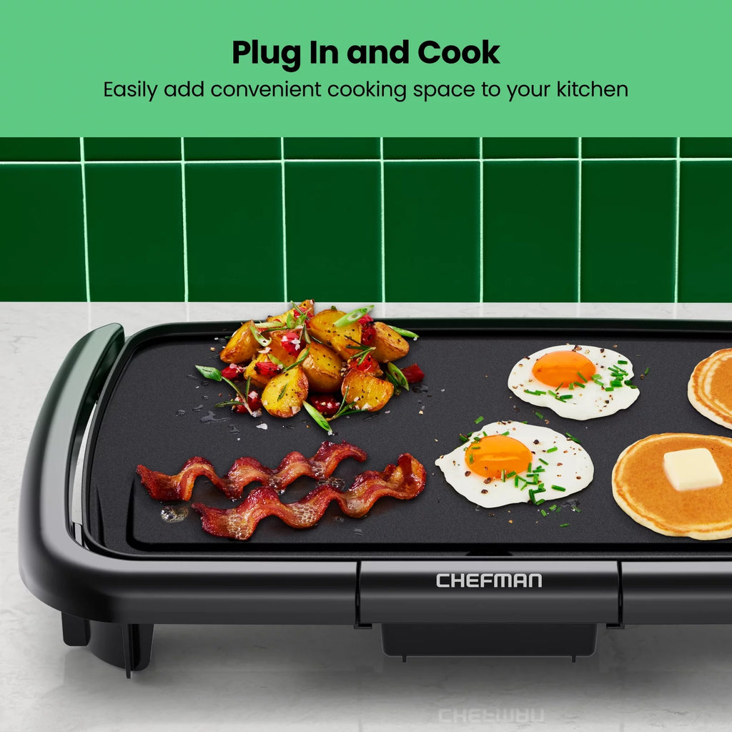 Electric Griddle Non-Stick 10"x16" Black V275442
