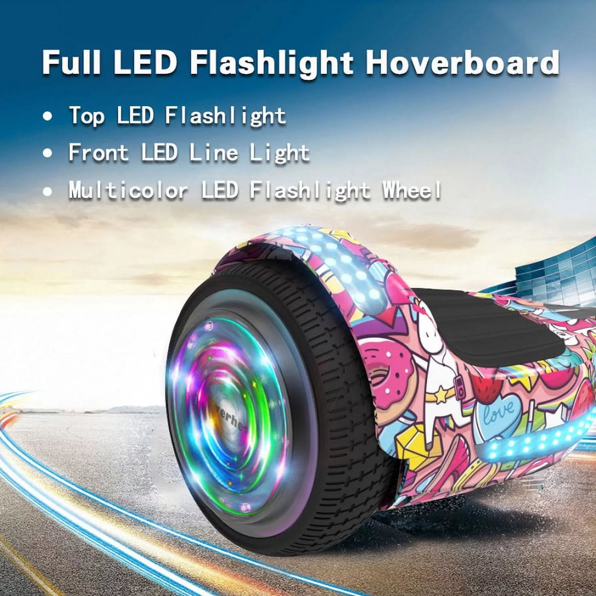 6.5 Bluetooth Speaker LED Light Self Balancing Electric Scooter V10183