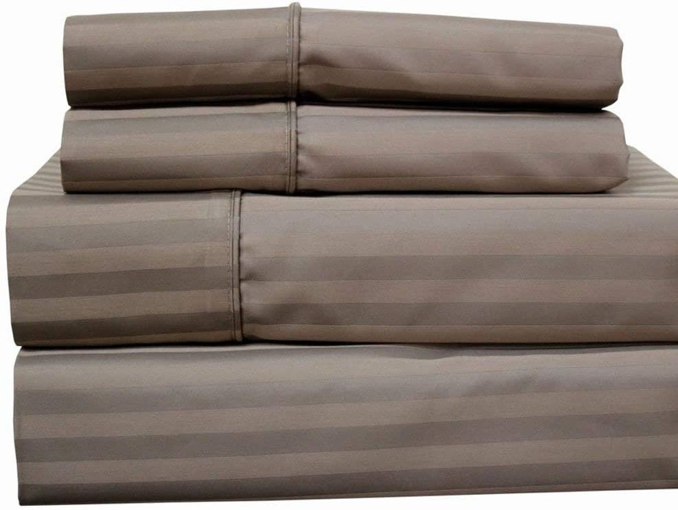 White 4 Piece Cotton Blend Sateen Bed Sheets, Cal King I681657