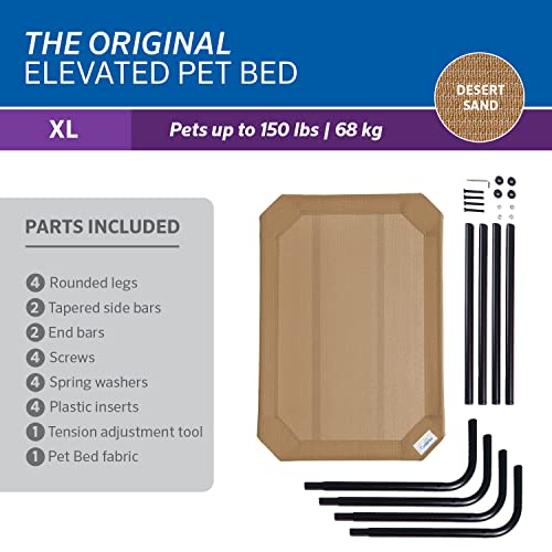 Elevated Dog Bed with Cooling Fabric, Grey, Small M6344