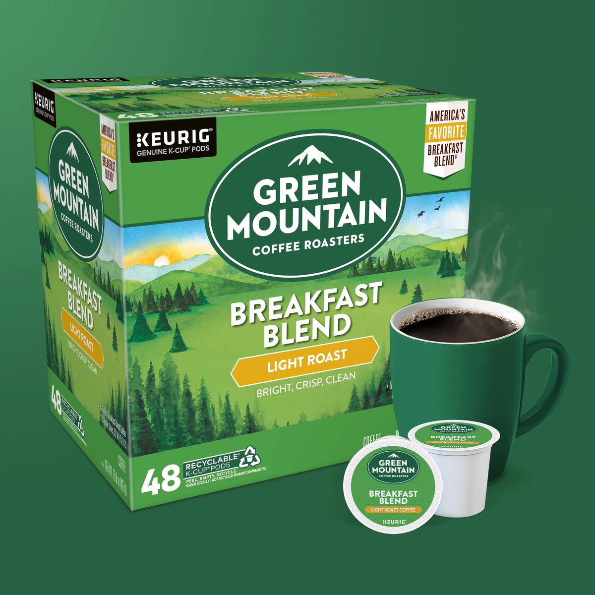 Light Roast K-Cup Coffee Pods, 48 Count E629