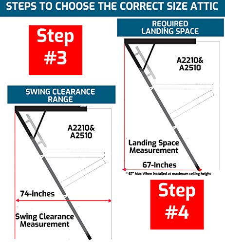 Aluminum Attic Ladder, 375 Pound Load Capacity, 22-1/2 x 54" Z7429