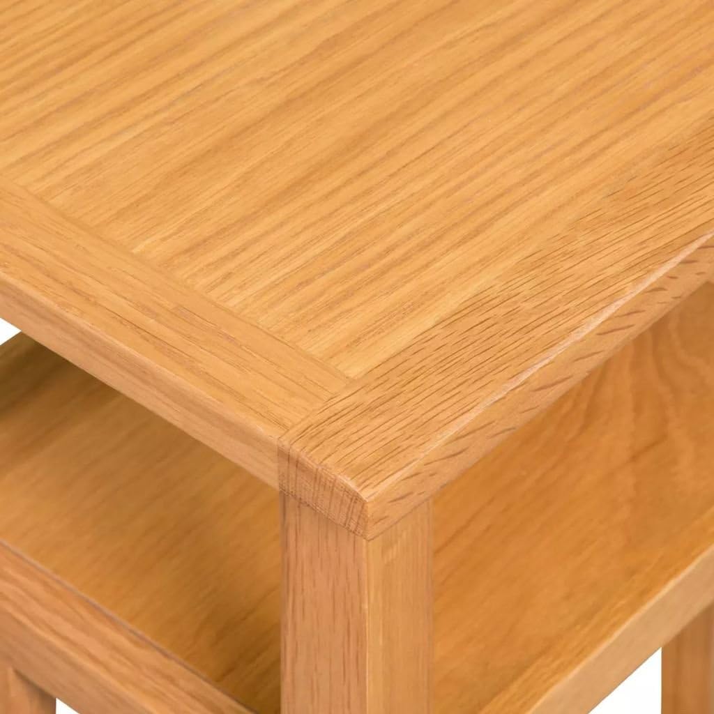 Oak Wood End Table with Magazine Shelf W431303