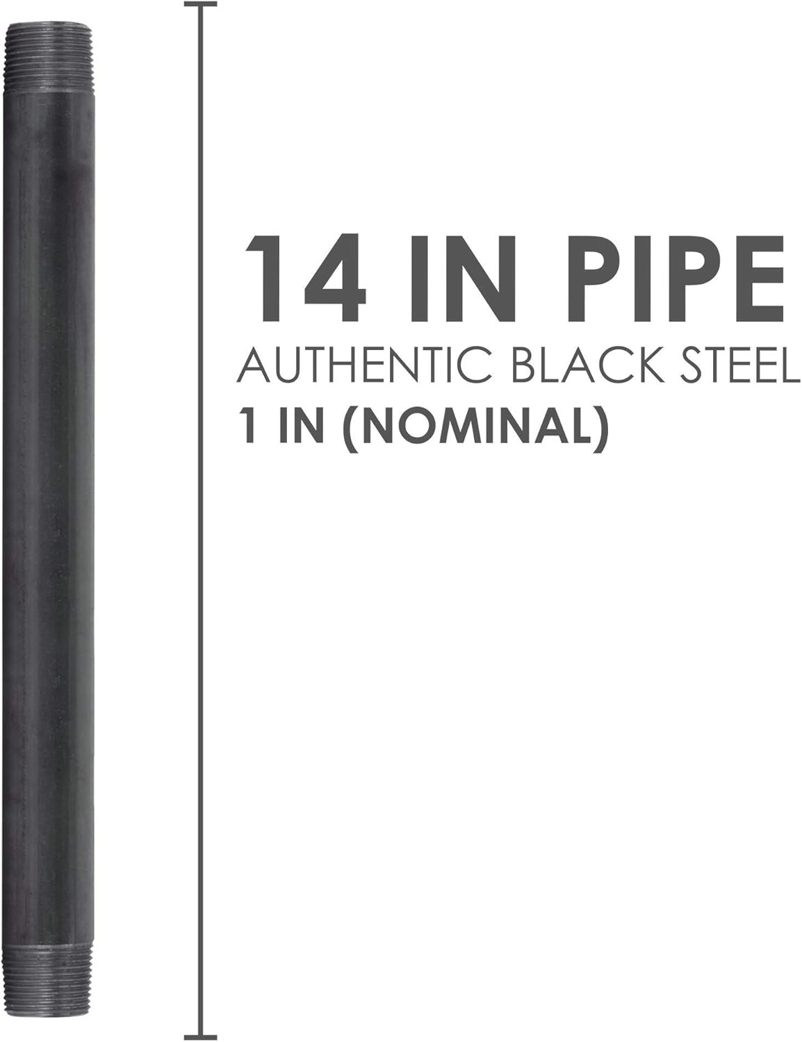 1” x 14” Malleable Cast Iron Pipe Connector T626