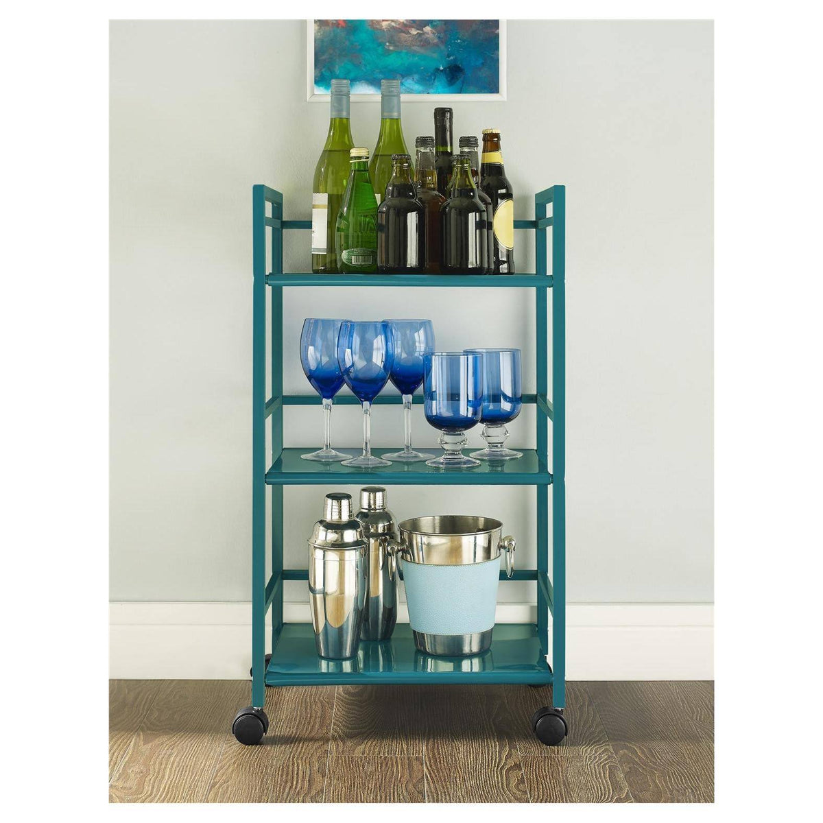 3 Shelf Metal Rolling Utility Cart K51137