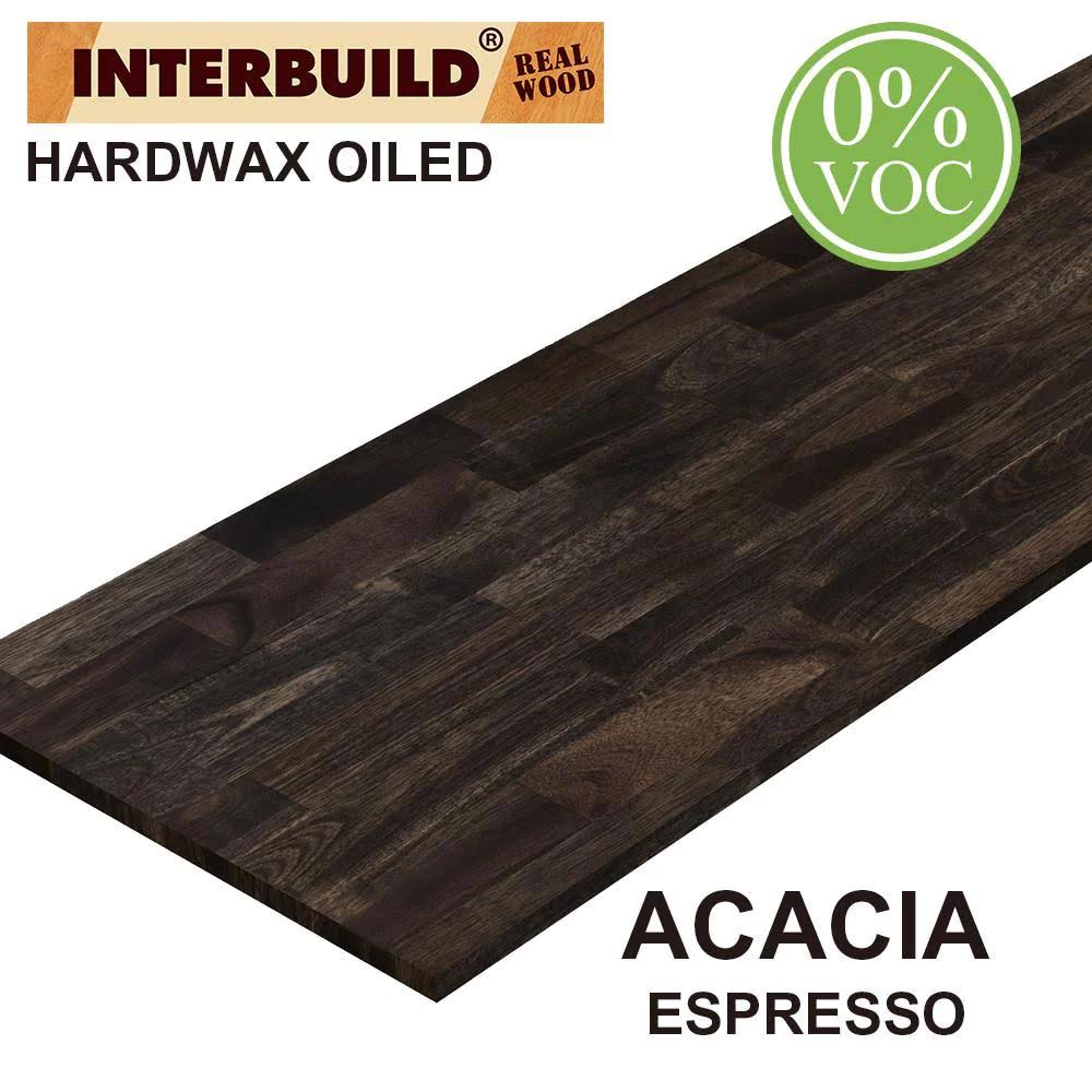 6 ft. L x 25 in. D x 1 in. T Butcher Block Countertop in Espresso Stain L43471