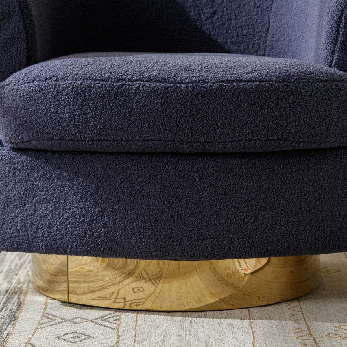Sherpa Swivel Barrel Chair Navy F731571