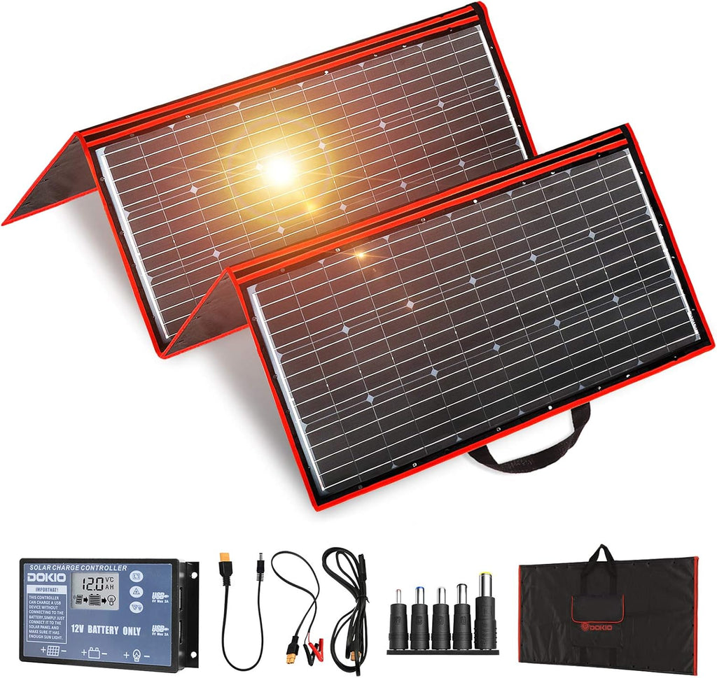 300W 18V Portable Folding Solar Panel with 2 USB Outputs A892632