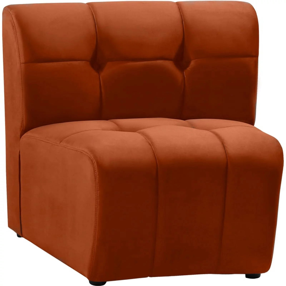 Cognac Velvet Upholstered Modular Chair S86466