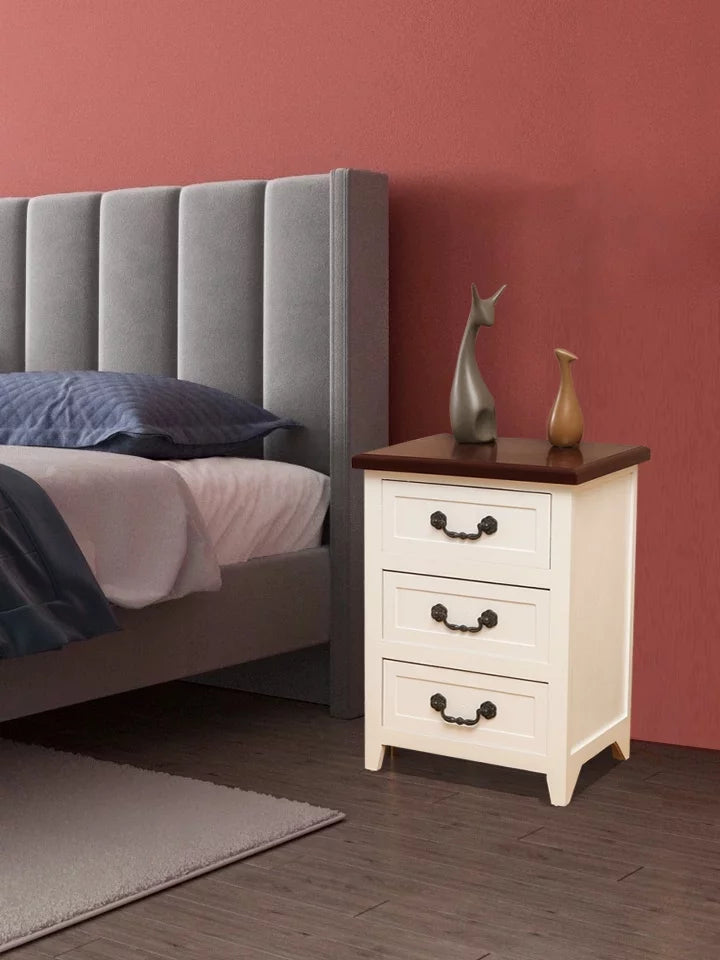White Wood Nightstand Z925768