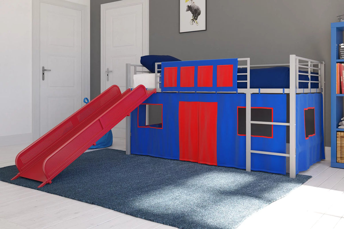 Blue and Red Loft Bed Curtain Set Q177474
