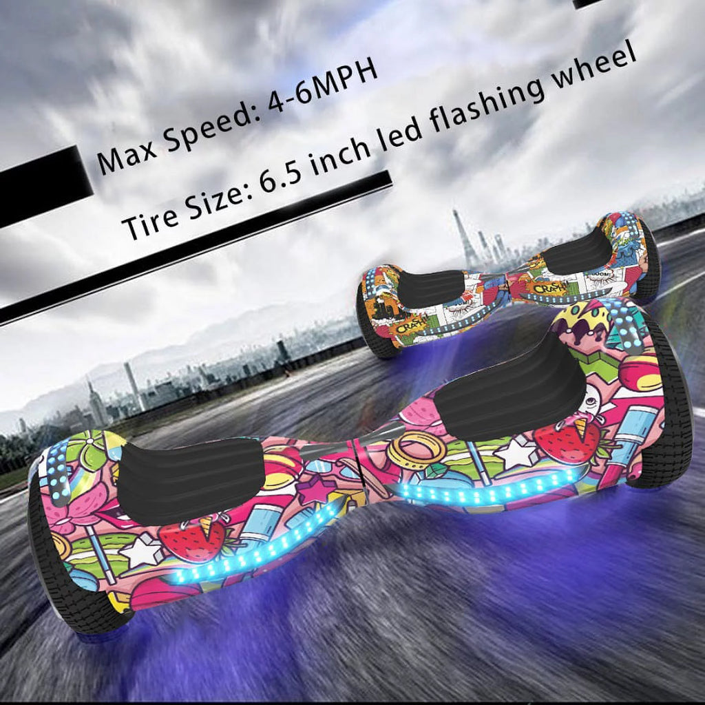 6.5 Bluetooth Speaker LED Light Self Balancing Electric Scooter V10183