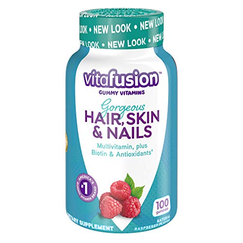 Biotin Antioxidant Multivitamin Gummy Vitamins, Raspberry Flavor, 100ct R4611
