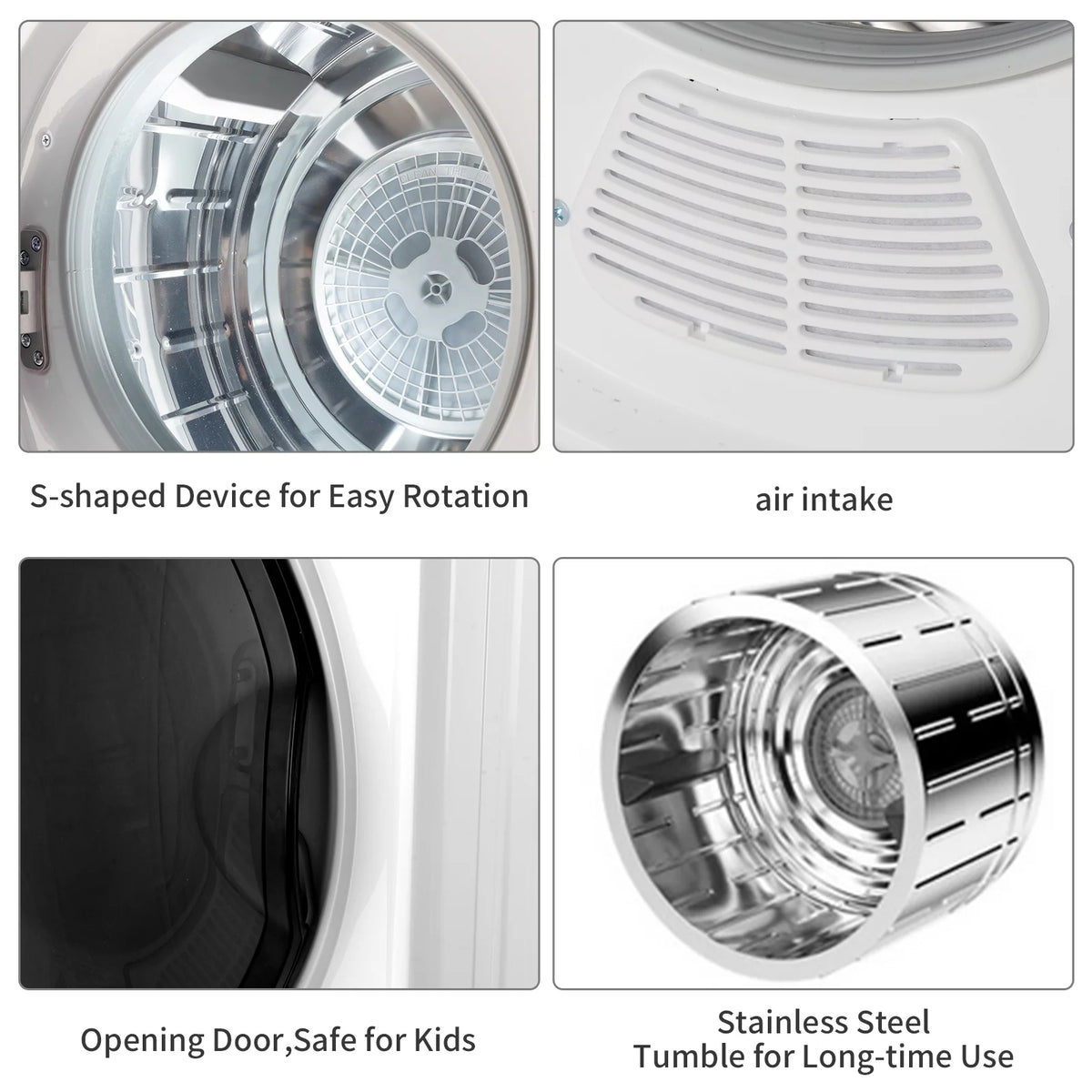 White 2.6 cu ft Compact Electric Dryer Q7305