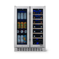 24 In. 20 Bottle and 60 Can Dual Zone Wine and Beverage Cooler Q1780