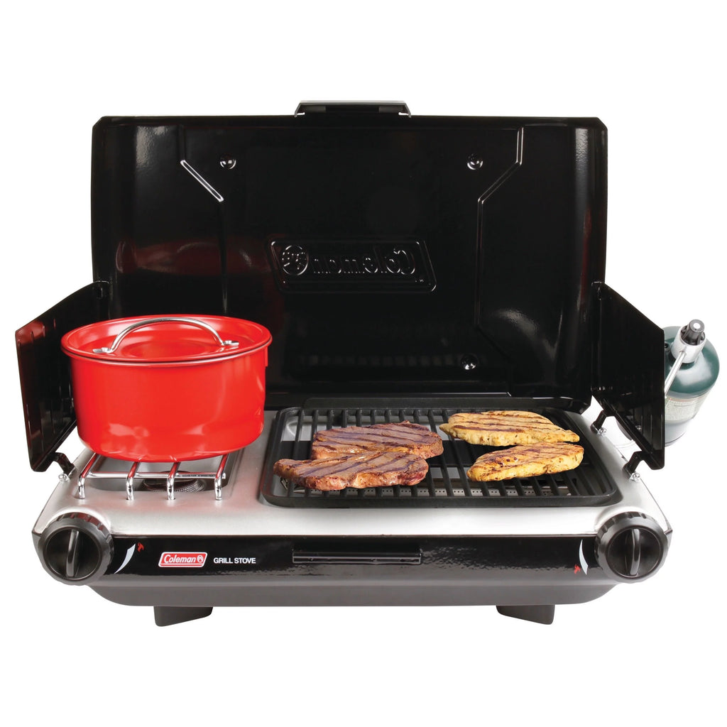 2 Burner Grill Stove Combo Black B1006