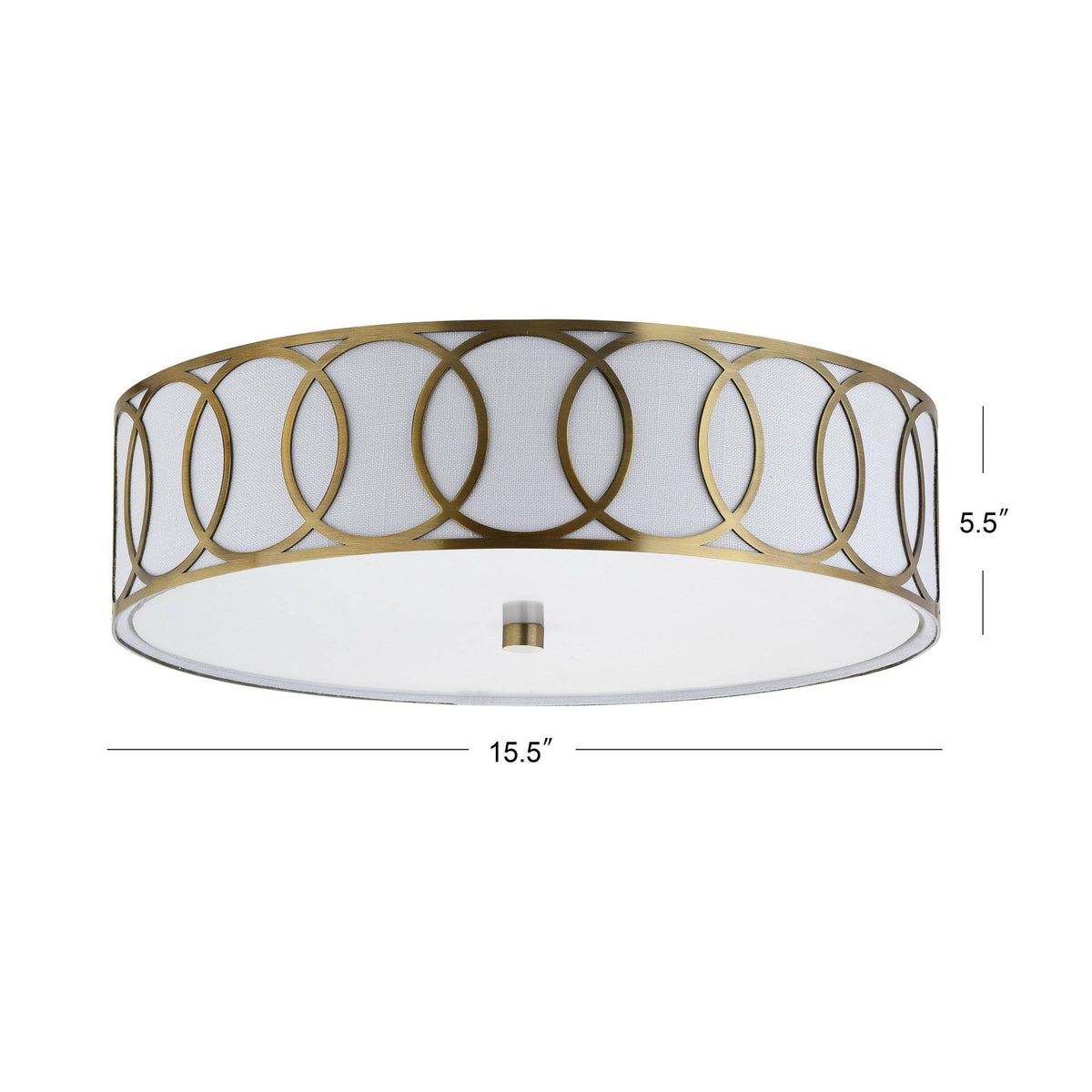 15.5x22 Metal Flush Mount Brass A1289