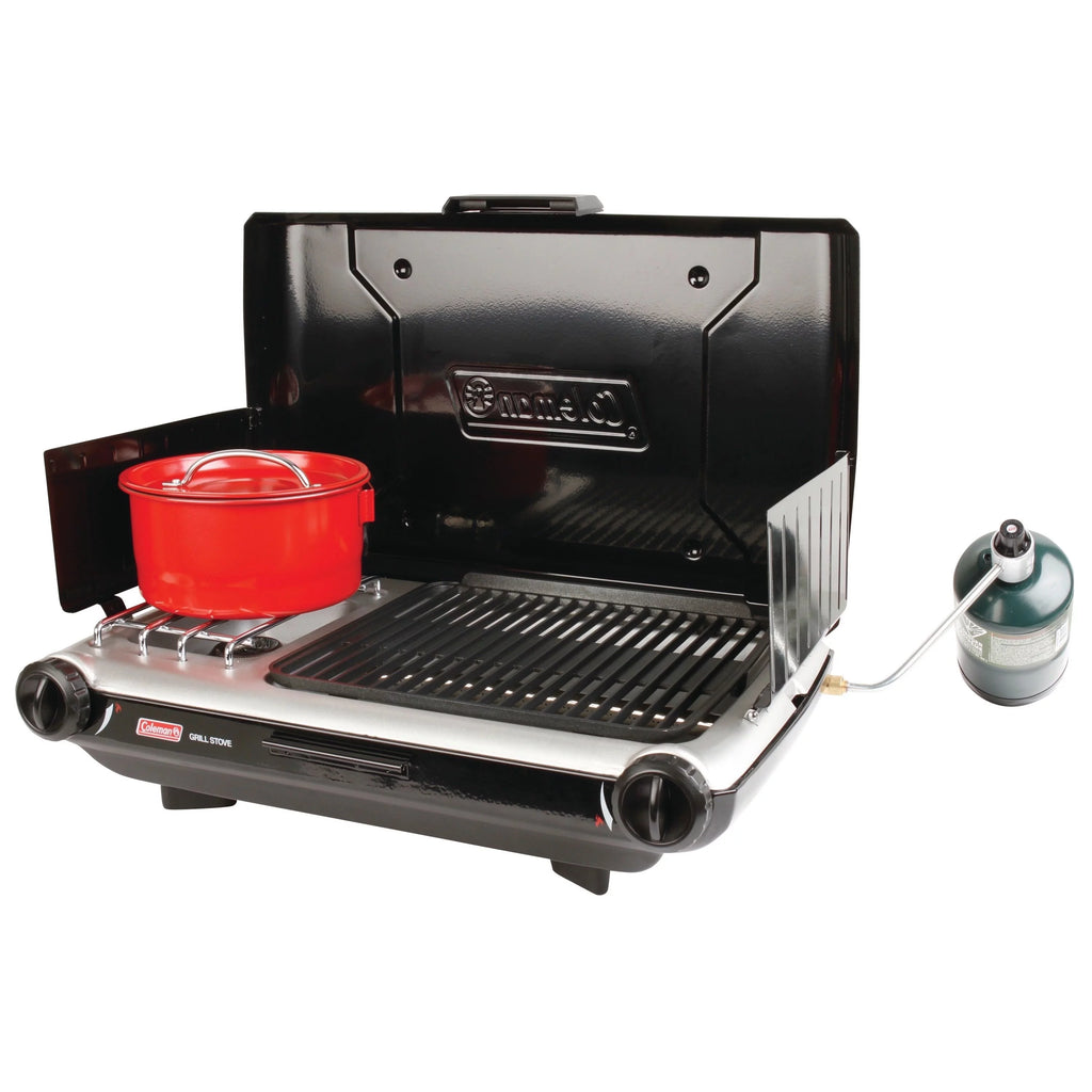 2 Burner Grill Stove Combo Black B1006