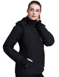 Waterproof Ski Jacket with Detachable Hood H1242