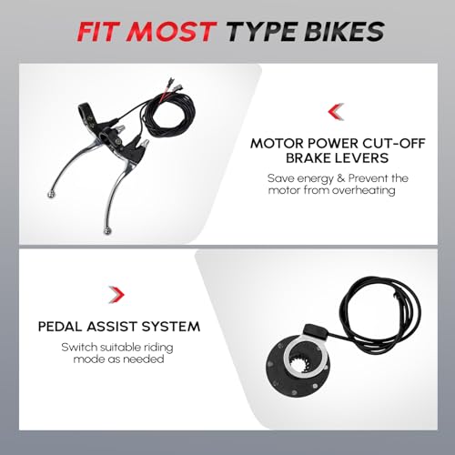 48V 1200W 26" Electric Bike Hub Motor Kit L62185