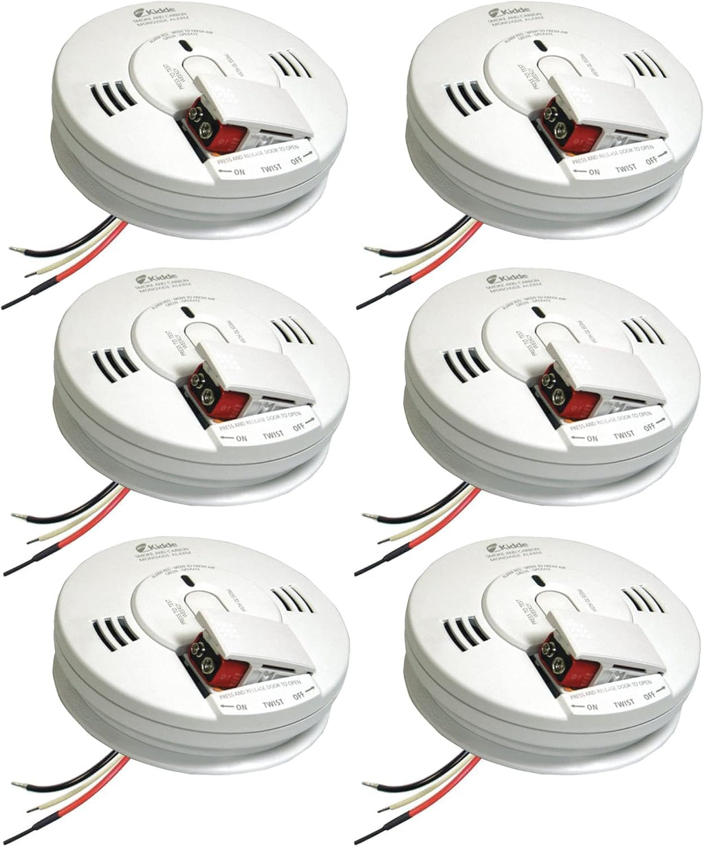 Hardwired Interconnect Smoke & Carbon Monoxide Alarm 6 Pack D437