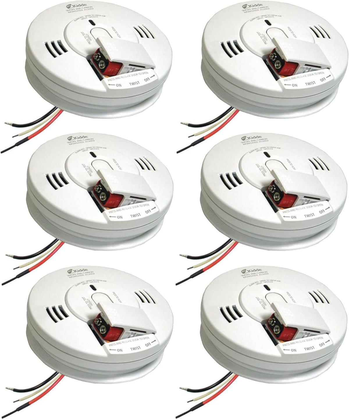 Hardwired Interconnect Smoke & Carbon Monoxide Alarm 6 Pack D437