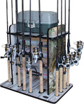 14 Fishing Rod Rack with 4 Utility Box Storage E412637