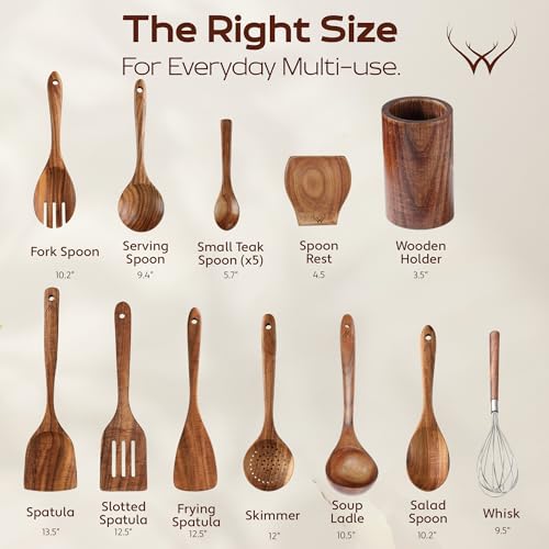 Wooden Spoons and Spatulas 6-Piece Non-Stick Cookware E81821
