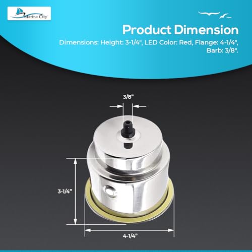 Red LED Light Cup Holder with Drain Stainless Steel Pack of 2 P10872