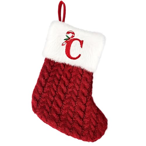 8 Inches Mini Embroidered Plush Knitted Christmas Stocking G97808