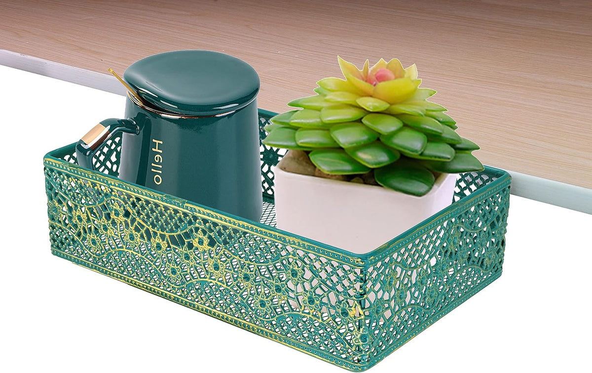 Clip-on Drawer Organizer (Green + Gold) D480