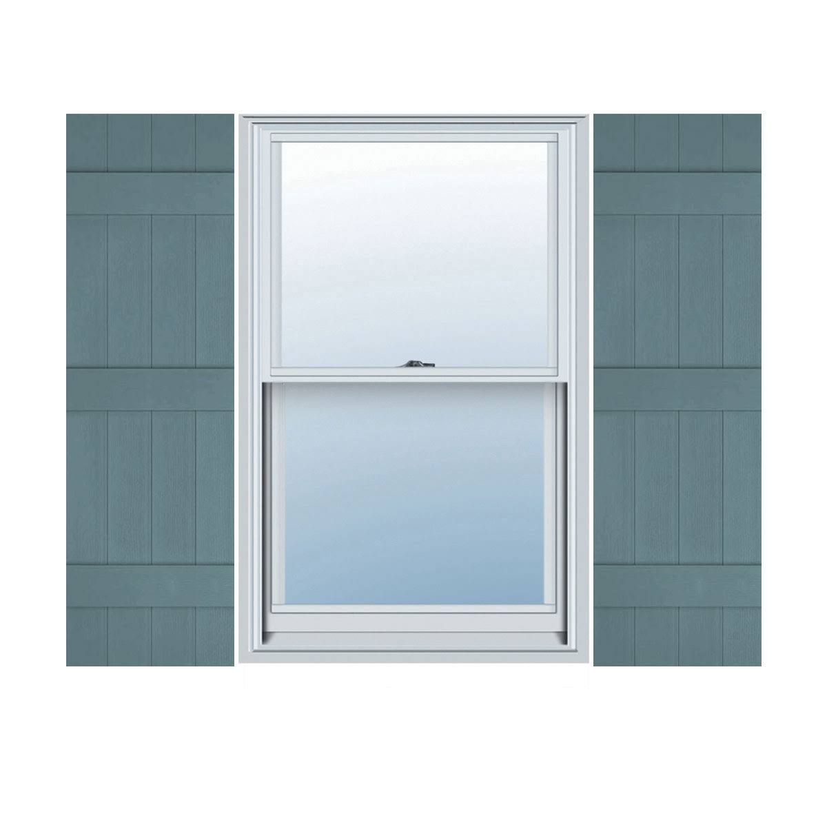 Wedgewood Blue Vinyl Board-n-Batten Shutters C225663